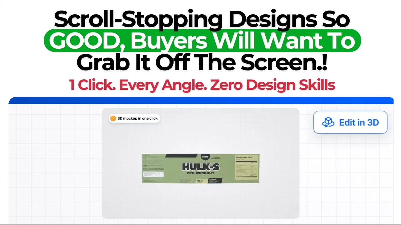 Scroll-stopping designs in 1 click, every angle, zero design skills