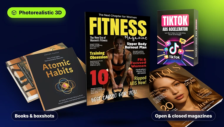 Three magazine covers built in ClickDesigns — Cryptoboss, Reverie and Pet Animal Magazine