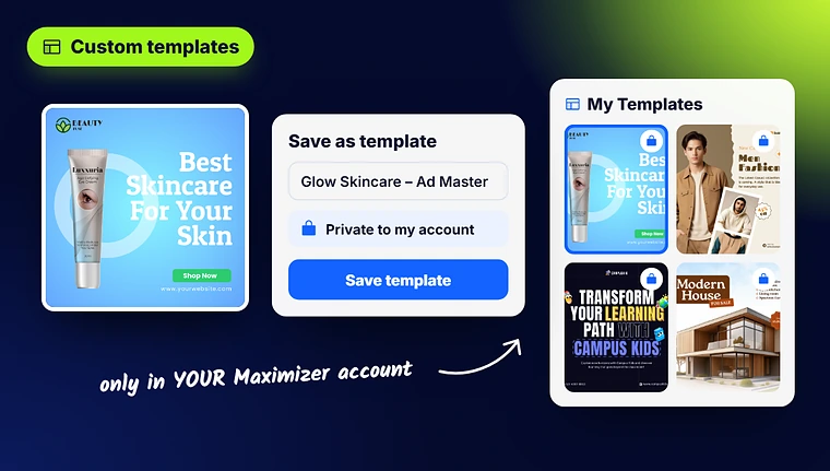 The ClickDesigns templates menu of fitness brand logos beside the account sign-in screen