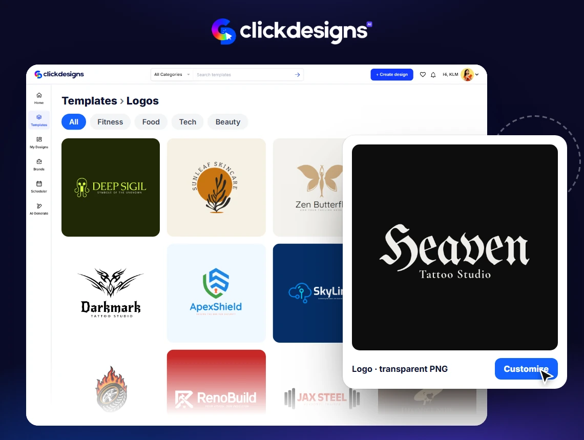 Done-For-You Logo Designs templates inside ClickDesigns