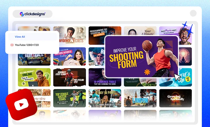 ClickDesigns thumbnail template gallery