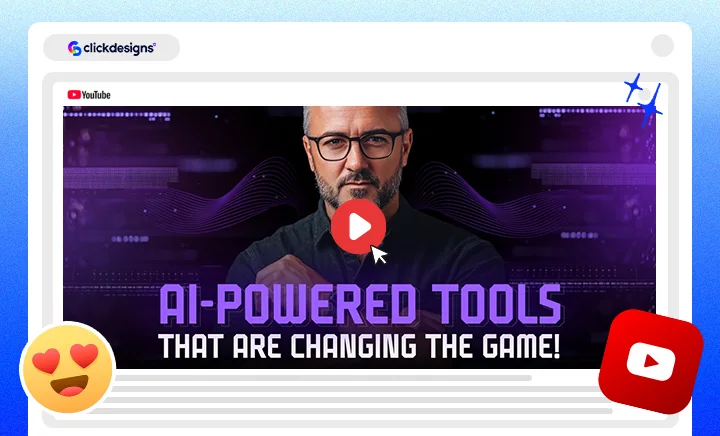 Thumbnail added to a YouTube video with one click